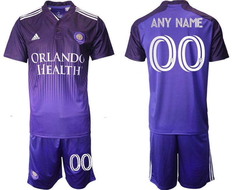 Men 2021-2022 Club Orlando City home purple customized Adidas Soccer Jersey->customized soccer jersey->Custom Jersey